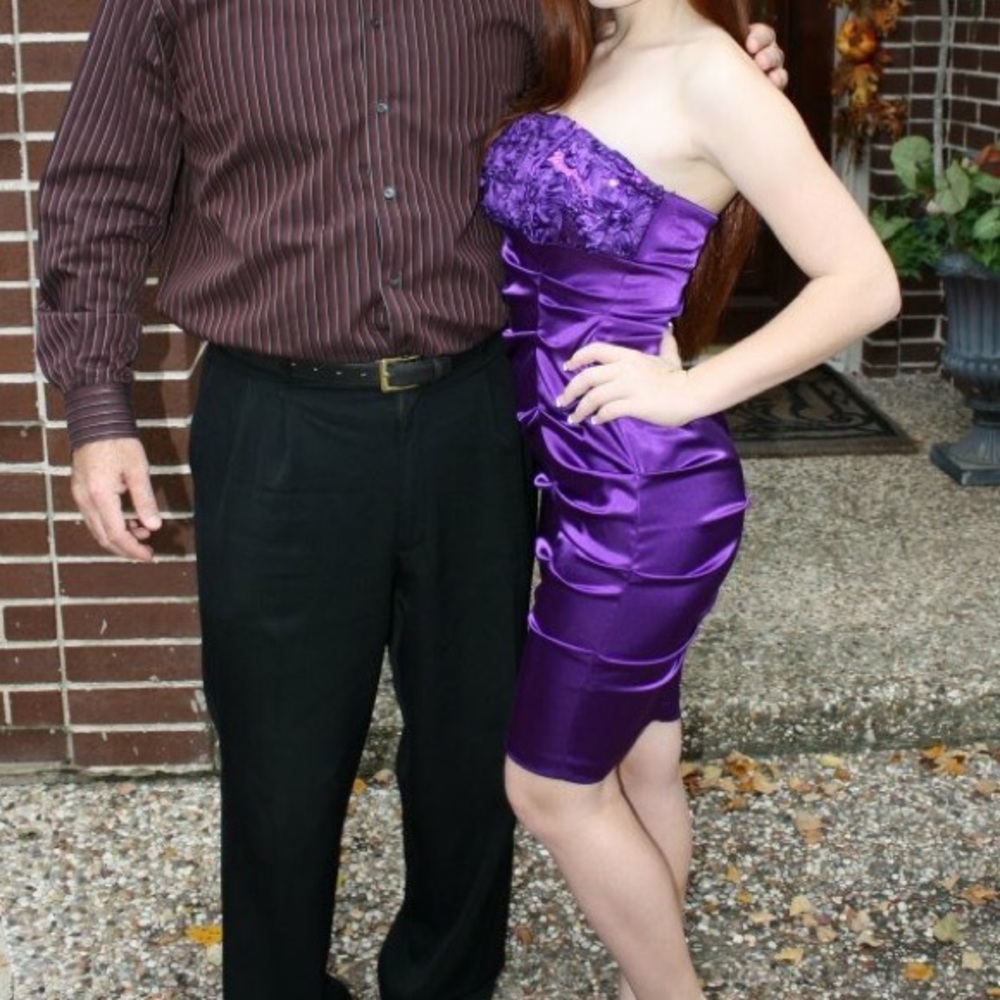 Blondie Nites by Stacy Sklar Purple Prom Dress